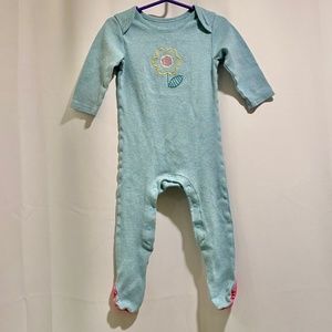 EUC 12-18m Marks & Spencer Snap Footie - Flower